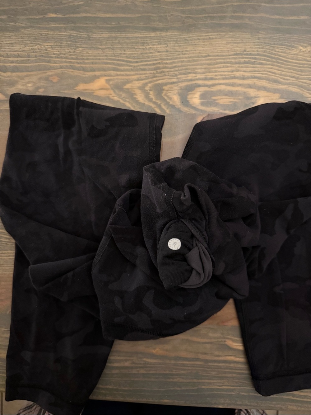 Lululemon Black gray Camo Active Leggings - Picture 5 of 5
